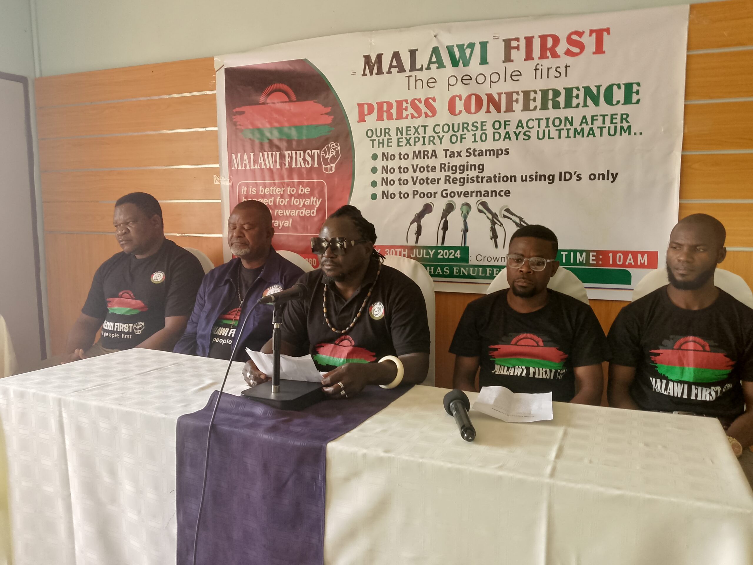 MALAWI FIRST GROUP ANNOUNCES NATIONWIDE PROTESTS ON AUGUST 8, 2024