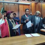 Newly elected Mayor Esther Sagawa