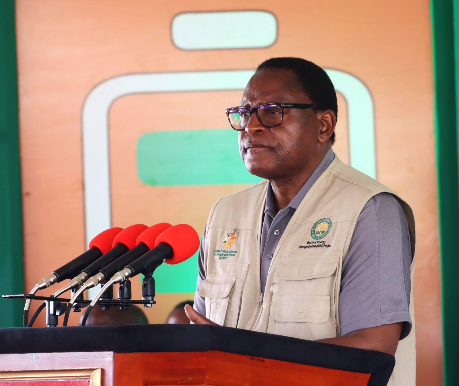 CHAKWERA URGES VIGILANCE AGAINST VANDALISM AT BESS PROJECT LAUNCH