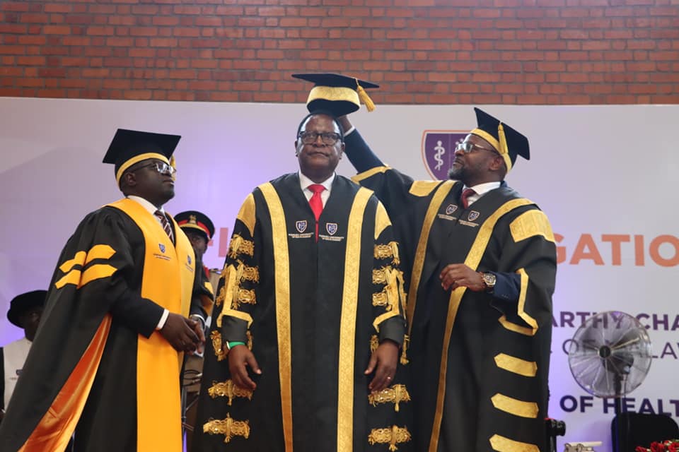 CHAKWERA INSTALLED AS CHANCELLOR FOR KAMUZU UNIVERSITY OF HEALTH SCIENCES