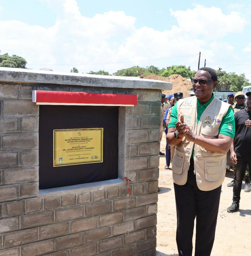 CHAKWERA COMMENDS MZUNI’S NEW ENTREPRENEURSHIP TRAINING CENTRE