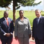 The Minister of Higher Education, Dr. Jessie Kabwila (Centre) and Moroccan Ambassador Naji Abdelkader (Right)